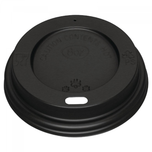 Black Lid for Fiesta 225ml / 8oz Coffee Cups x 50