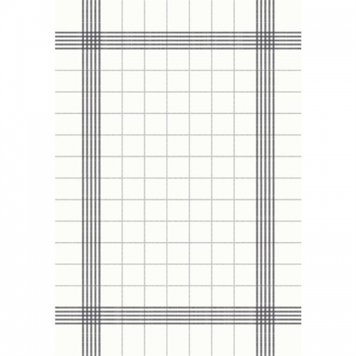 Duni Bistro Towel Napkin 38x54cm in Granite Grey Check on White (Pack 250)
