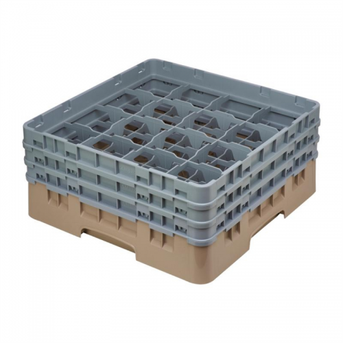 Cambro Camrack Beige 16 Compartments Max Glass Height 174mm