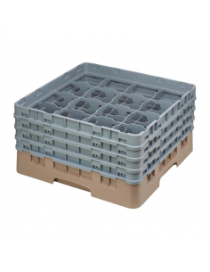 Cambro Camrack Beige 16 Compartments Max Glass Height 215mm