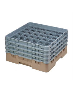 Cambro Camrack Beige 36 Compartments Max Glass Height 215mm