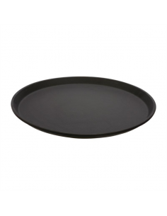 Cambro Fibreglass Round Non-Skid Tray Black 14in