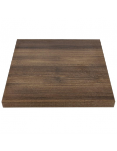 Bolero Pre-drilled Square Table Top Rustic Oak 600mm