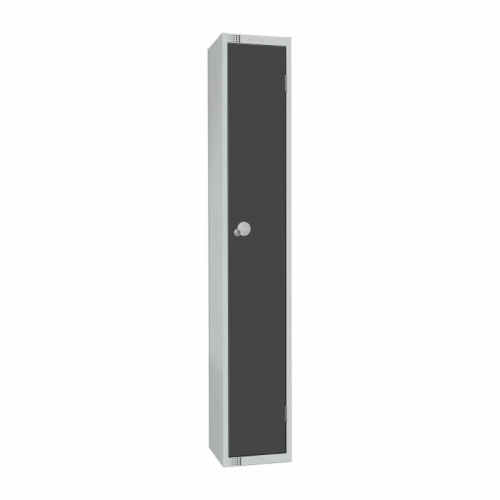 Elite Single Door Camlock Locker Graphite Grey