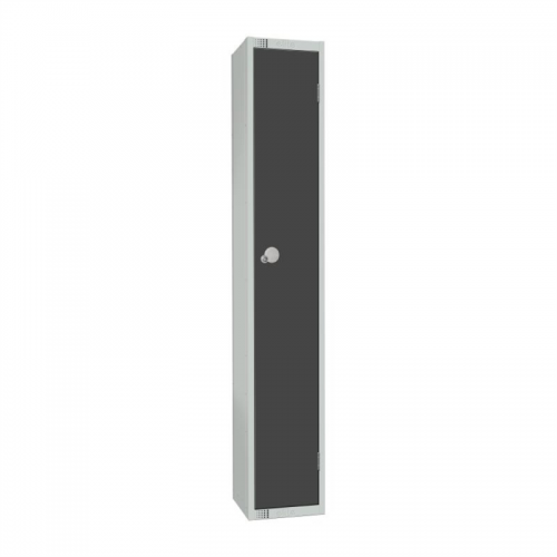 Elite Single Door Padlock Locker Graphite Grey