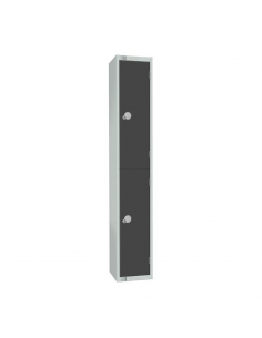 Elite Double Door Padlock Locker Graphite Grey