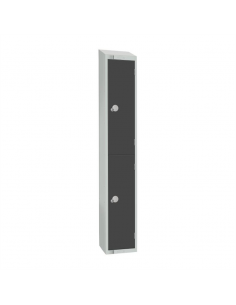 Elite Double Door Padlock Locker Graphite Grey with Sloping Top