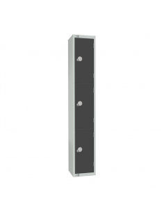 Elite Three Door Camlock Locker Graphite Grey