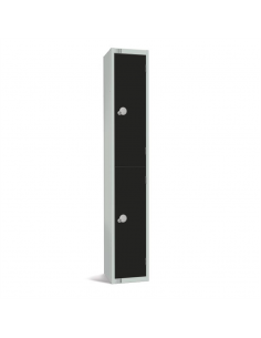 Elite Double Door Padlock Locker Black