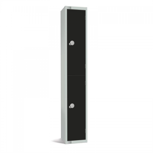 Elite Double Door Padlock Locker Black