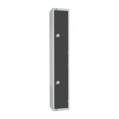 Elite Double Door Camlock Locker Graphite Grey