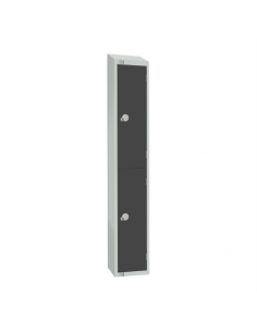 Elite Double Door Camlock Locker Graphite Grey with Sloping Top