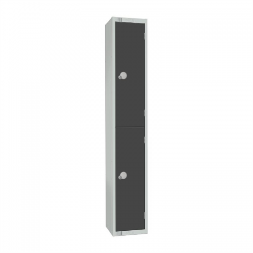 Elite Double Door Padlock Locker Graphite Grey