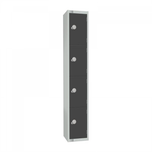 Elite Four Door Padlock Locker Graphite Grey