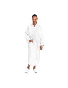 Mitre Essentials Honeycomb Bathrobe Large White