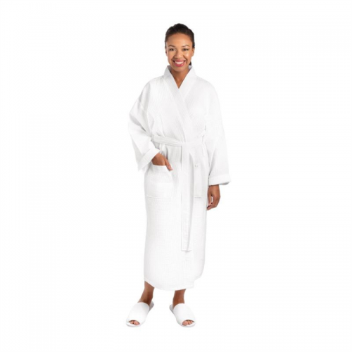 Mitre Essentials Honeycomb Bathrobe Large White