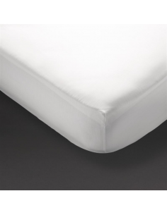 Mitre Comfort Percale Fitted Sheet White Super King