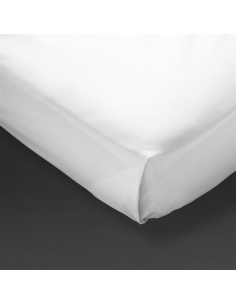 Mitre Comfort Percale Flat Sheet White Double