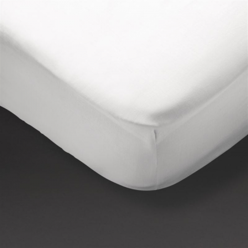 Mitre Essentials Pyramid Fitted Sheet White Double