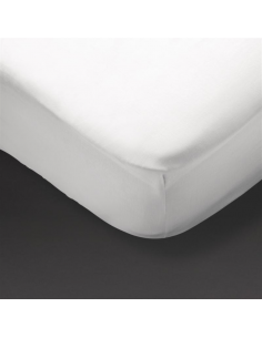 Mitre Essentials Pyramid Fitted Sheet White Single