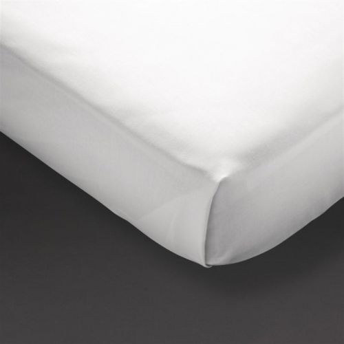 Mitre Essentials Pyramid Flat Sheet White Single