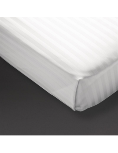 Mitre Comfort Satin Flat Sheet White King Size