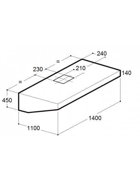 Commercial Extraction Canopy Pack 1100 x 1400mm