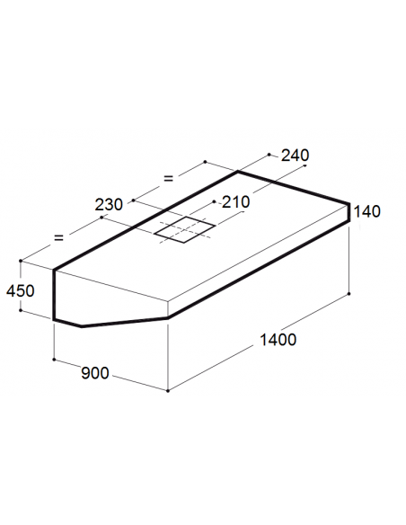 Commercial Extraction Canopy Pack 900 x 1400mm