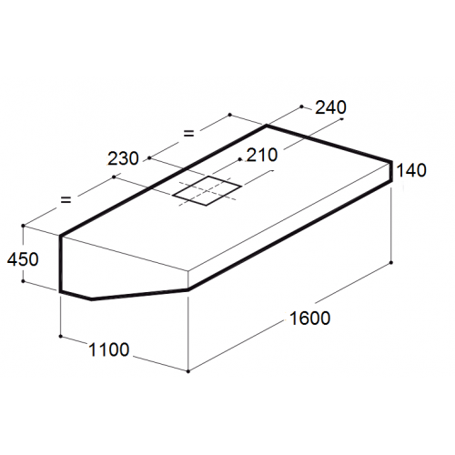 Commercial Extraction Canopy Pack 1100 x 1600mm