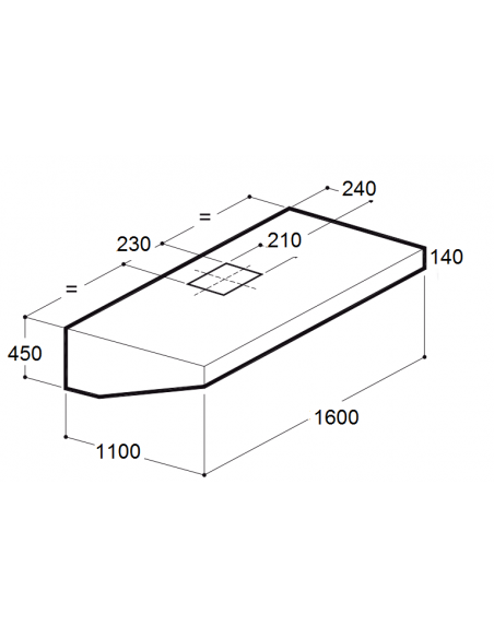 Commercial Extraction Canopy Pack 1100 x 1600mm