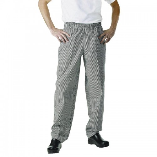 Chef Works Easyfit Pants Small Black Check M