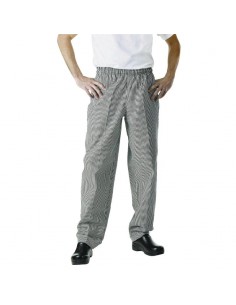 Chef Works Easyfit Pants Small Black Check XS