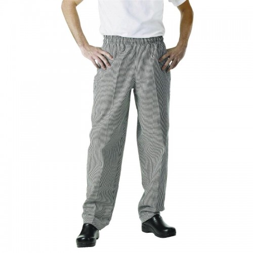 Chef Works Easyfit Pants Small Black Check XS
