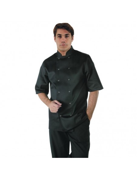 Whites Vegas Chefs Jacket Short Sleeve Black XS Whites Vegas Chefs Jacket Short Sleeve Black XS
