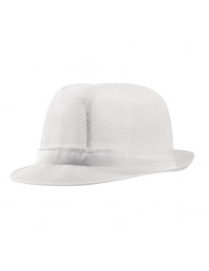 Trilby Hat with Net Snood White M 2