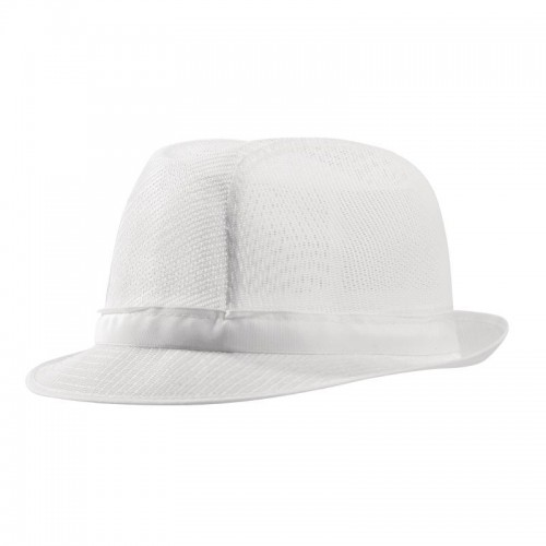 Trilby Hat with Net Snood White S