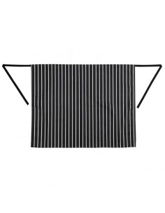 Whites Butchers Waist Apron Black and White Stripe 2