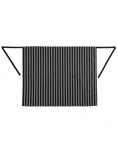 Whites Butchers Waist Apron Black and White Stripe