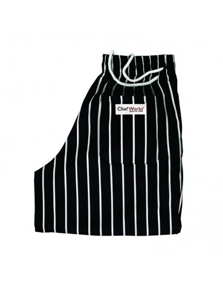 Chef Works Easyfit Pants Black and White Striped L