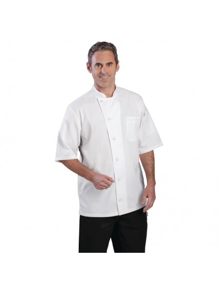 Chef Works Valais Chef Coat White with Grey L