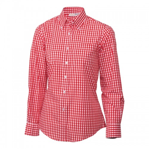 Uniform Works Ladies Gingham Shirt Red S