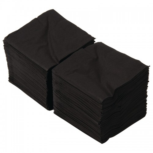 Black Cocktail Napkins