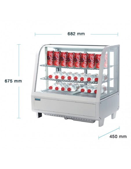 Polar Countertop Refrigerated Merchandiser White 100 Ltr