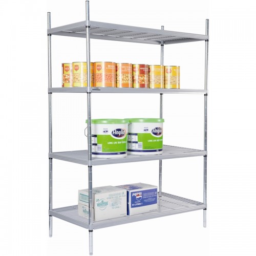 4 Tier Nylon Coated Wire Shelving 1700x 1175x 391mm