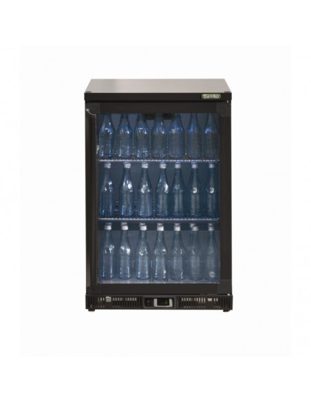 Gamko Bottle Cooler - Single Hinged Door 150 Ltr Black
