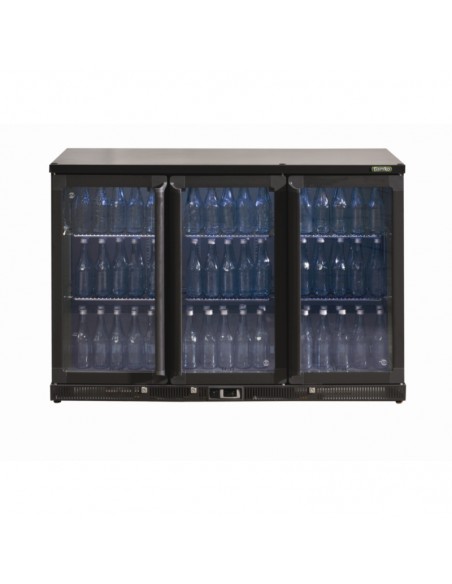 Gamko Bottle Cooler - Triple Hinged Door 315 Ltr Black