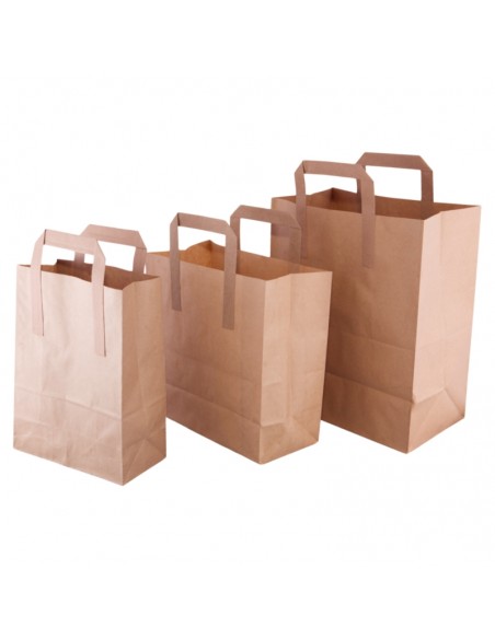 Fiesta Green Recycled Brown Paper Carrier Bags Medium | CF591 | N...