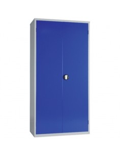 Janitorial Cupboard Grey Blue Doors 2