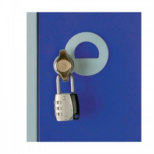 Five Door Locker Blue Padlock