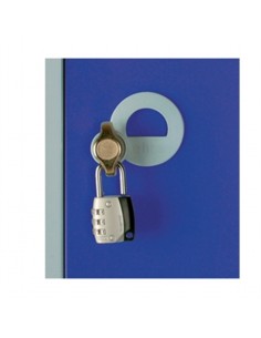 Five Door Locker with Sloping Top Blue Door Padlock 2